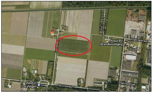 Afbeelding 1: Situering bouwplan Inleiding Initiatiefnemer wenst aan de Jupiterweg 4 te Lelystad een bedrijfshal met bedrijfswoning op te richten.