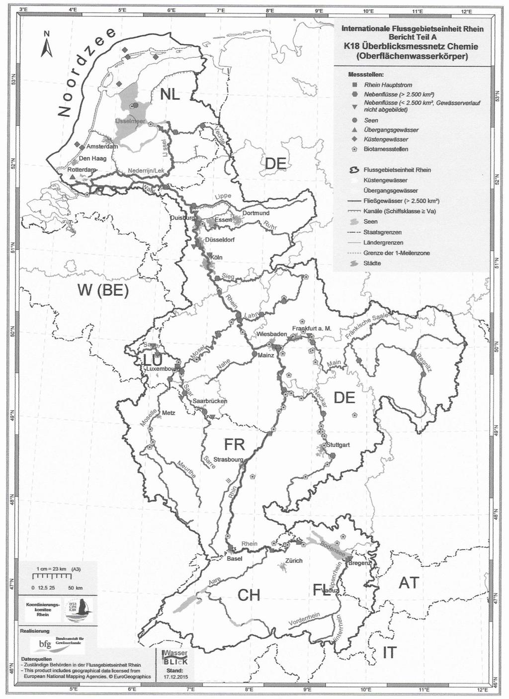 Figuur A7-4: HCBconcentraties [µg/kg NG] in carnivore vissen (snoekbaars, rivierbaars) in de Neckar, de Kinzig, de Moezel, de Saar en de Sauer in de jaren 2014 en