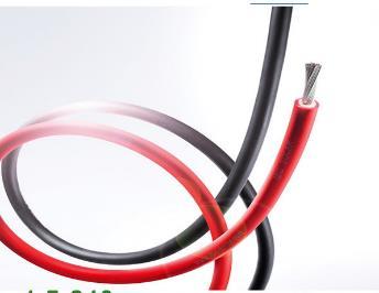 kabels labelen, markeren; DC kabels zwart is (min) en