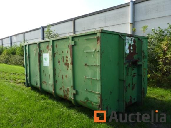 vloerplaat: 5 mm Opmerking: gedraaide deur handvat Staat: goed ID : 1152-009 Bouwwerf container Domat Merknaam : Domat