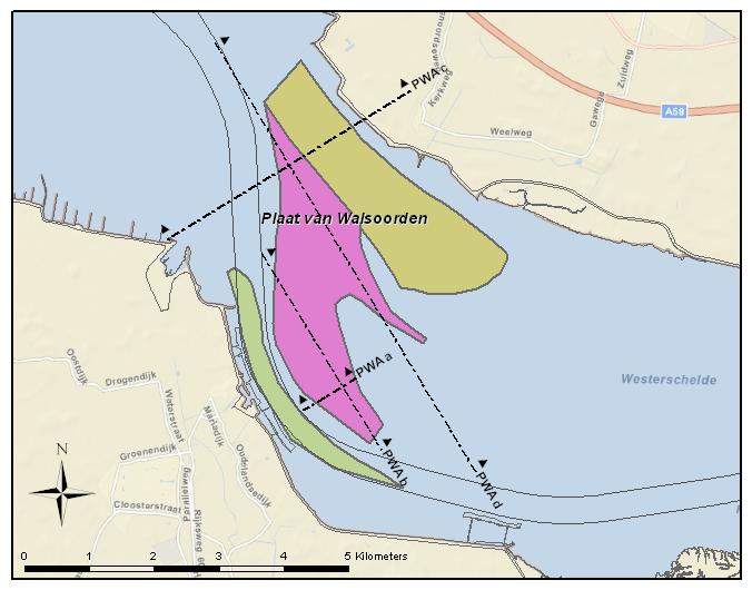 Figuur 4-2: Kaart van stortzone Plaat van Walsoorden