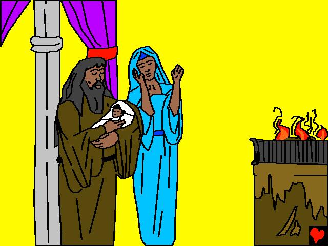 Jozef offerde twee vogels.