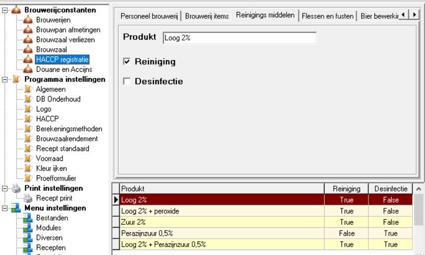 Een Item van het type Productie/bewerking kan altijd gereinigd worden, ongeacht de status.