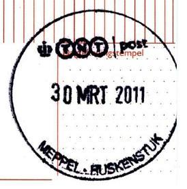 MEPPEL - RUSKENSTUK 18-A MEPPEL - RUSKENSTUK 18-A Het stempel werd in januari 2017 teruggezonden (20 JAN 2017).