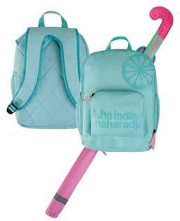 Deze Indian Maharadja kids backpack in de kleuren mintgroen en legergroen De gloednieuwe backpack van The Indian Maharadja is gemaakt van ultra licht, versterkt polyester met roze en oranje accenten