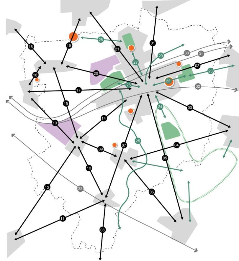 Gewenst netwerk figuur 42 conceptvisie gewenst netwerk van trage wegen tabel 41 overzicht gewenste verbindingen in het netwerk van trage wegen nummer beschrijving van de verbinding nummer