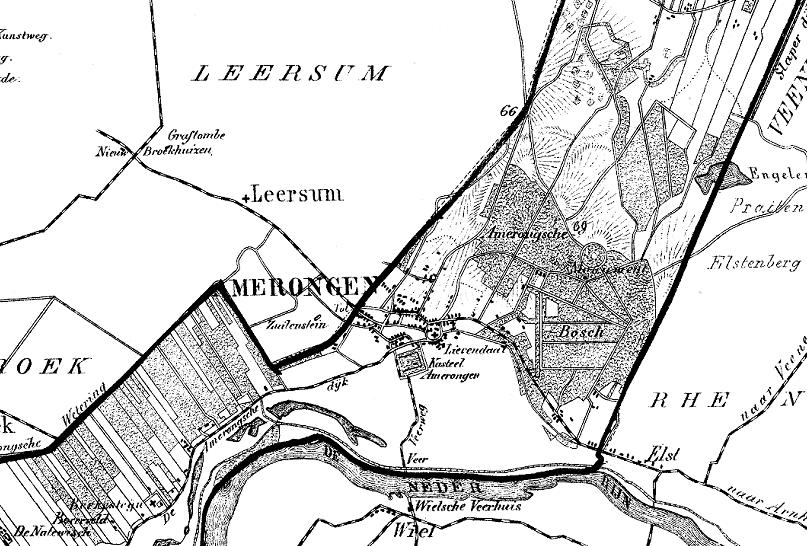 In 1883 werd de tramlijn Utrecht Amerongen voltooid, die later verlengd werd naar Arnhem. Deze verbinding, die liep over de Burg. Jhr. H. v.d. Boschstraat, werd in 1948 wat betreft het traject Doorn-Rhenen en in 1949 geheel opgeheven.