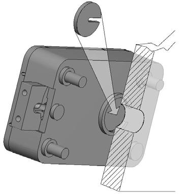 5 MONTAGE INSTRUCTIES Sluit de stekker van het toetsenbord aan op de stekkerpinnen in het slot. Controleer of de stekker geblokkeerd is. Om te verwijderen licht de stekker op en trek hem er uit.