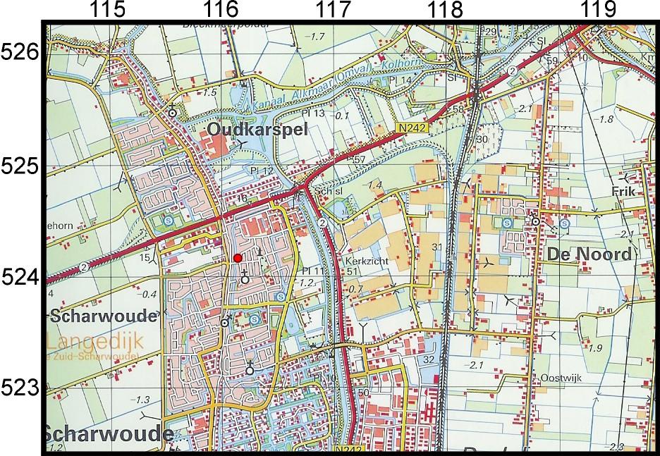 Figuur 1. Noord-Scharwoude, Willem de Zwijgerstraat.