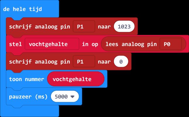 Schrijf analoog pin vind je bij geavanceerd en pinnen.