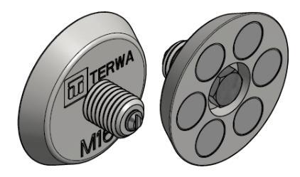 STALEN MAGNETISCHE PLAAT - TPM De platen met TPM-magneten worden gebruikt om de ankers en de hijshulzen op de