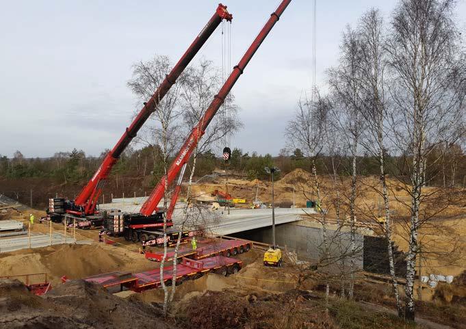 Bouw natuurbrug Asselsche Heide in volle gang Om het noordelijk en zuidelijk deel van de Veluwe weer met elkaar te verbinden zijn de afgelopen jaren zeven bruggen aangelegd.