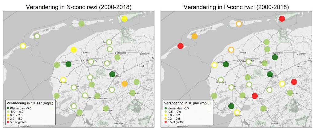 18 Figuur 3.11. Gemiddelde verandering in de N- en P-concentratie van het effluent uit rioolwaterzuiveringsinstallaties binnen Wetterskip Fryslân. 3.4 Bemesting Ontwikkelingen mestbeleid In 2006 is het gebruiksnormenstelsel ingevoerd voor werkzame stikstof, dierlijke mest en totaal fosfaat.