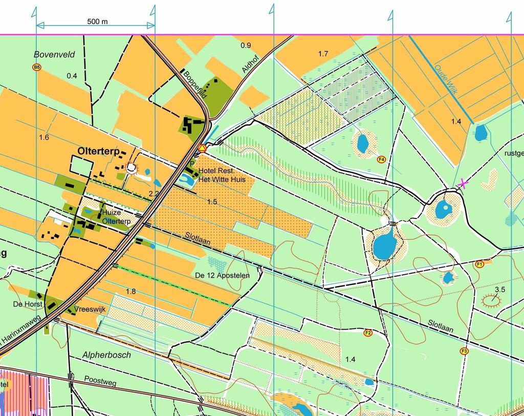 [35] NBJ-2016: De kaart met de 4 vossen en het baken in het bos bij Meppen.