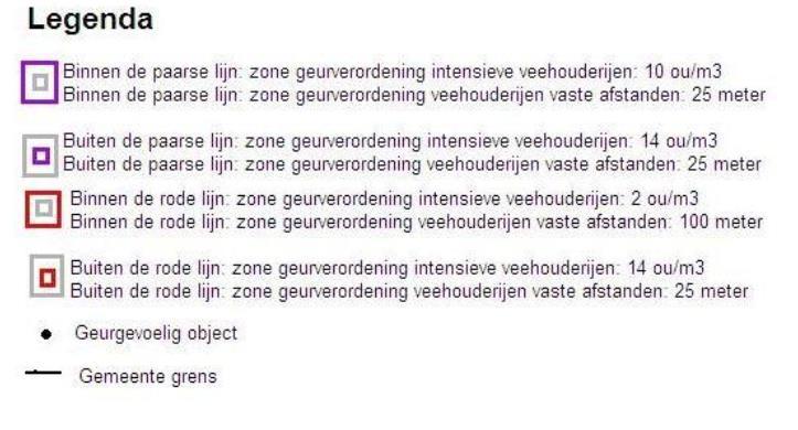 Geurbelasting De gemeente Midden-Drenthe hanteert de normen zoals vastgesteld in de geurverordening van de Gemeente Midden Drenthe. Op de onderstaande kaart van Bovensmilde zijn deze zones aangegeven.