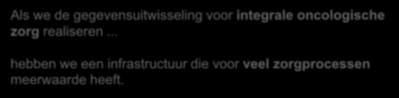 Tot slot: Als we de gegevensuitwisseling voor integrale oncologische zorg realiseren.