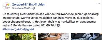 Zo zullen we via deze weg extra reclame maken voor onze activiteiten (er kan NIET ingeschreven worden via Facebook!