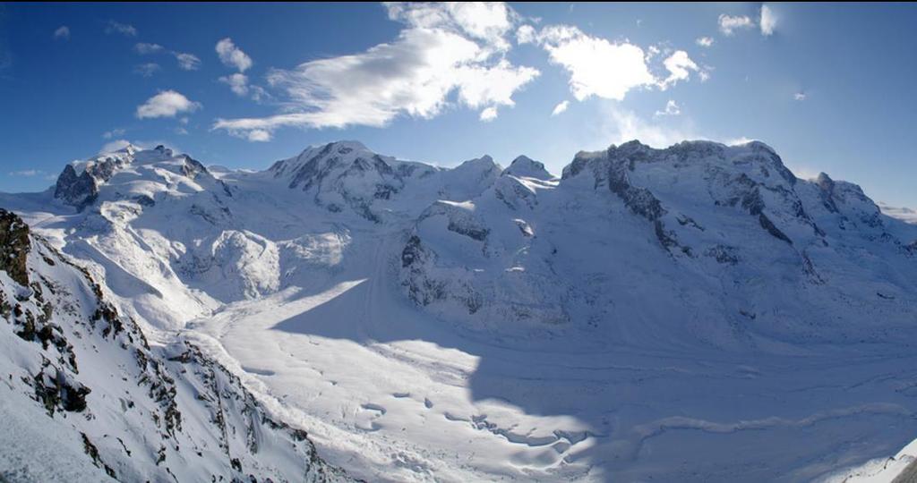 Mooi overzicht van het Monte Rosa massief