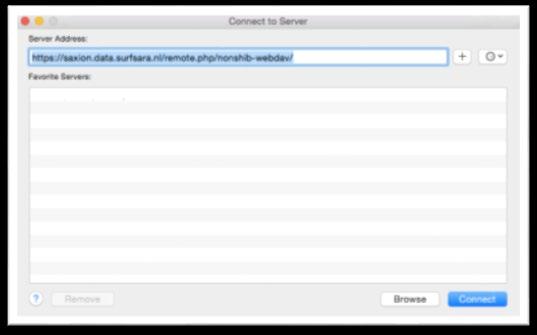 Mac OS X instellingen Ga naar de applicatie Finder Druk op shift + cmd + k of kies voor menu Go en