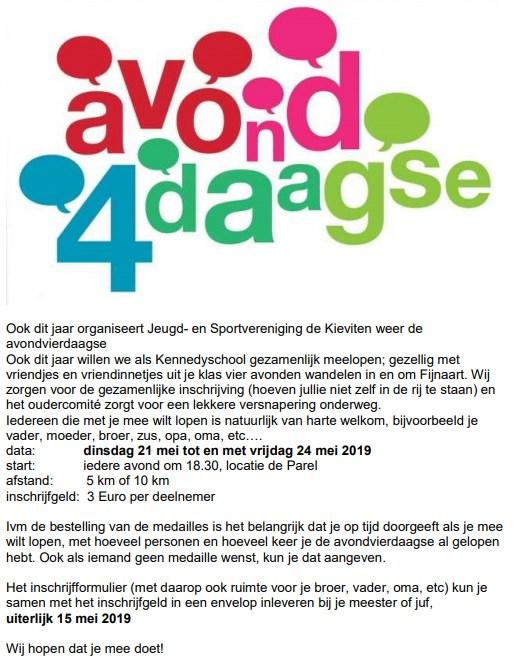 AVONDVIERDAAGSE De inschrijfformulieren van de 2