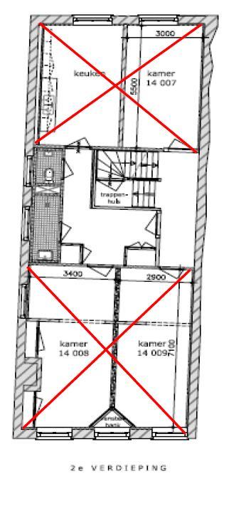 Oesterbaai De Limiet 28 4131 NR Vianen Legenda: 2e verdieping Opdrachtgever: Idealis Project locatie: Herenstraat 14 te Wageningen Rapportnummer: 658294 Projectnummer: M- 60076 Versie: 3.