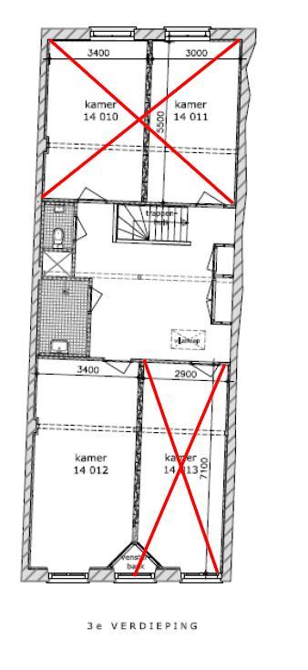 Oesterbaai De Limiet 28 4131 NR Vianen Legenda: 3e verdieping Opdrachtgever: Idealis Project locatie: Herenstraat 14 te Wageningen Rapportnummer: 658294 Projectnummer: M- 60076 Versie: 3.