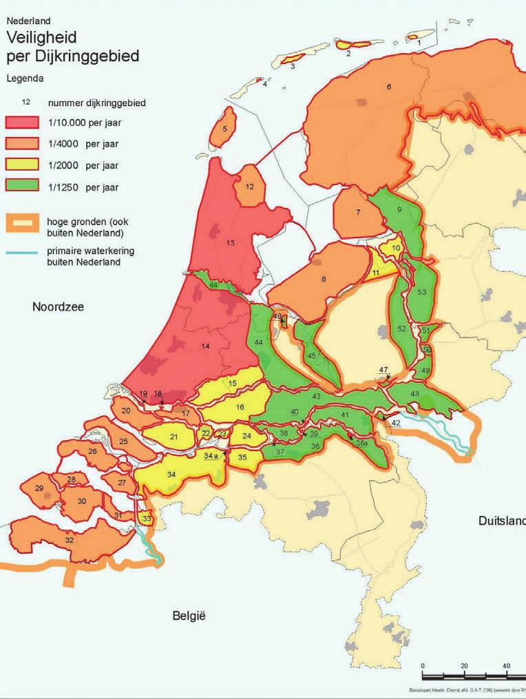 Verschillende beschermingsniveaus Nederland is ingedeeld in dijkringen. Iedere dijkring heeft een eigen beschermingsniveau, gebaseerd op een risicobenadering.