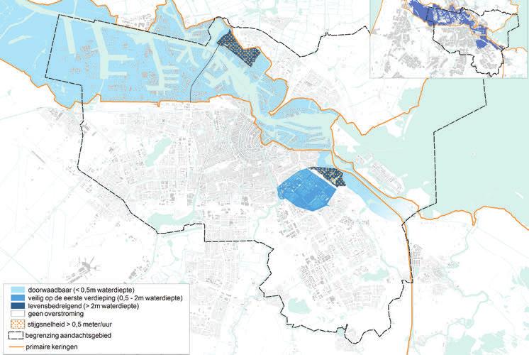 2. Problematiek: wat kan er misgaan Overstromingsgevaar in beeld gebracht Uit de analyse van de overstromingsrisico s komt een top drie van overstromingsrisico s voor de regio Amsterdam naar voren: 1.