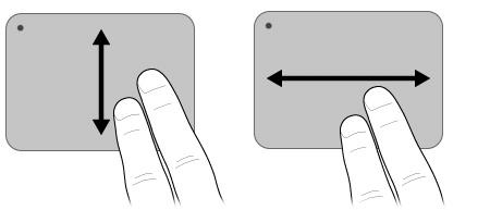 Schuiven Schuiven kan worden gebruikt om op een pagina of in een afbeelding omhoog of omlaag te bewegen.