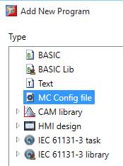 In de MC_CONFIG file kan een offset op de encoder-as gedefinieerd worden. Op deze manier wordt ruimte gemaakt voor de EtherCAT assen (SLOT(0)) vanaf AXIS(0).