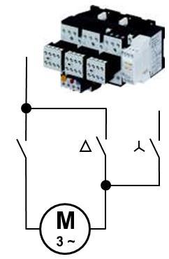 Ster driehoek starter Koppel 1/3 Koppel in vergelijk met direct starter Gereduceerde mechanische schok tijdens start, ook tijdens overschakelen.