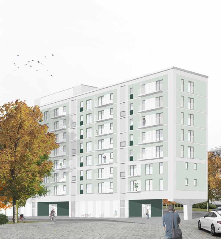 We slopen het bestaande appartementsgebouw aan het Winston Churchillplein met 84 appartementen en bouwen een nieuw appartementsgebouw met 60 kwaliteitsvolle en energiezuinige appartementen in de