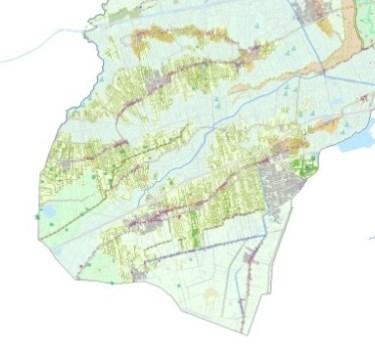 contrast tussen de grootschalige open kweldervlaktes en de beslotener dorpen op de kwelderwallen; de historisch gegroeide dorpsstructuur met doorzichten op het landschap vanuit dorpslinten en