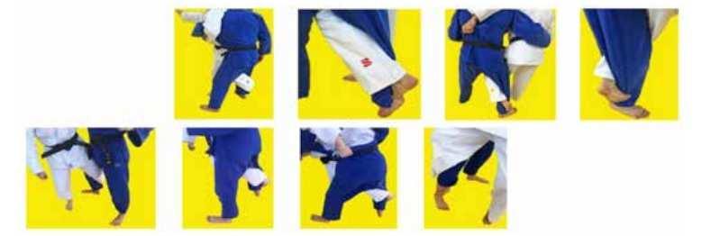Een voet of been tussen de tegenstander zijn benen steken en dit zonder onmiddellijke aanval beschouwd men als negatief = shido.