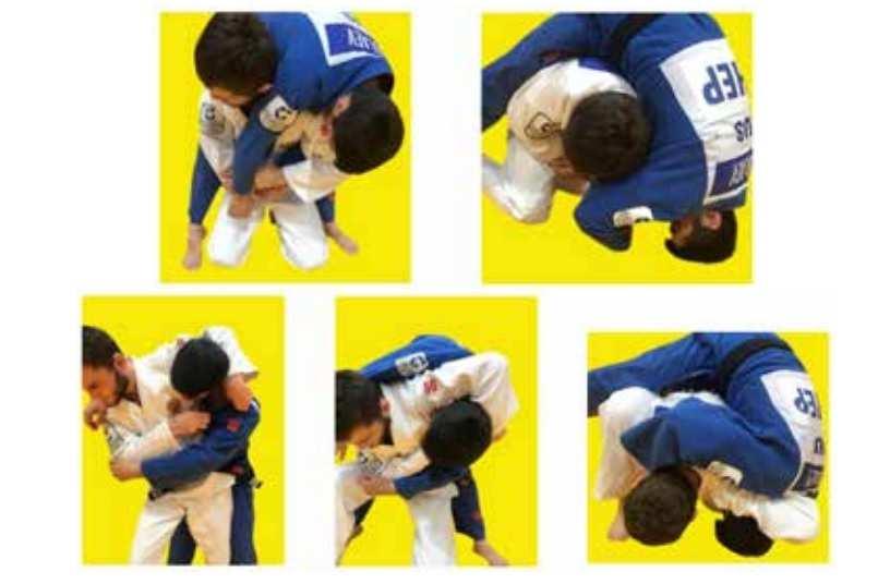 2. Head defence, (om trauma's tijdens het judo te voorkomen),