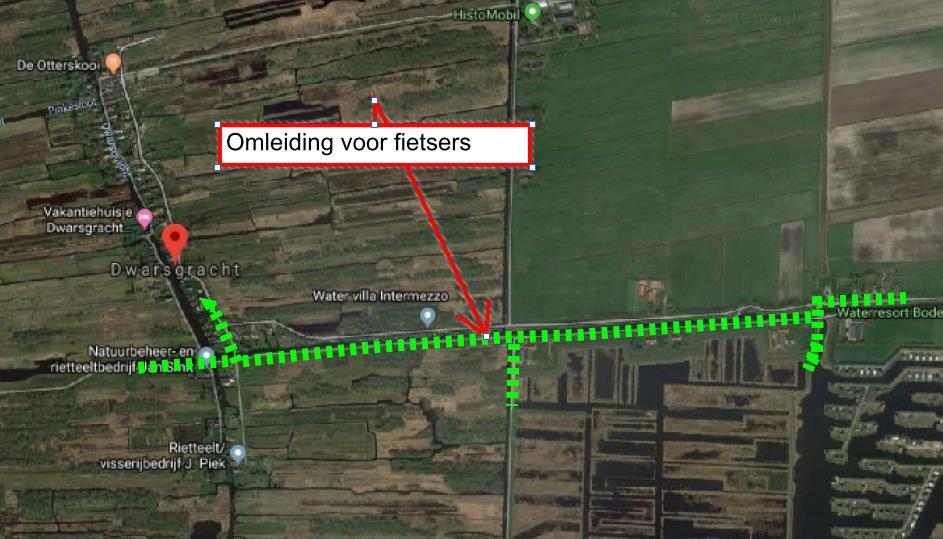 Tijdelijke omleiding voor fietsers Omleiding fietsers, parallel over de Jonenweg: Minder overlast voor