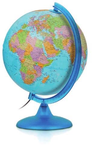 btw Globe Atmosphere Pink 25cm met verlichting Leuke, roze en kindvriendelijke globe van Atmosphere waarop kinderen kunnen leren waar bepaalde dieren