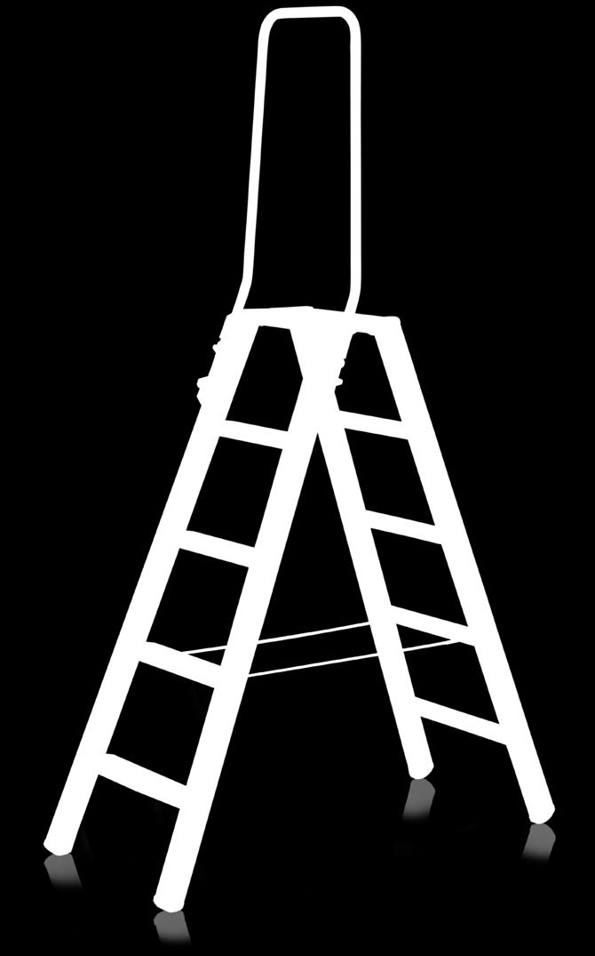 Ladders en traen/ traen, tweezijdig oploopbaar Saferstep B Trap et gefelste treden De cofort -uitvoering voor