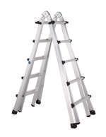 02 Enkele ladder Bokladder, ingeschoven Bokladder, uitgeschoven Bokladder, voor gebruik