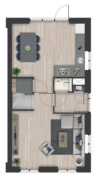 begane grond eerste verdieping EINDWONING, DWARSKAP HANDIG, ZO N L-VORMIGE