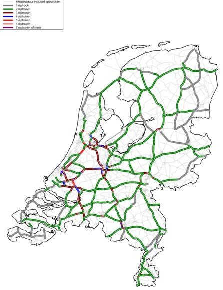 2005 2020 Figuur 1 Wijzigingen in het Hoofdwegennet tussen 2005 (links) en 2020 na realisatie MIT 2007 (rechts) Bestond het Hoofdwegennet in 2000 uit 12.