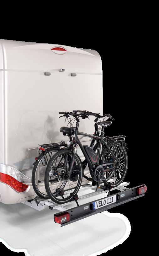 DRAAGSYSTEMEN - CAMPERS VELO III - PERFECT VOOR E BIKES VEILIG TRANSPORT Voor het veilige transport van uw e bikes biedt de VELO III met een nuttig