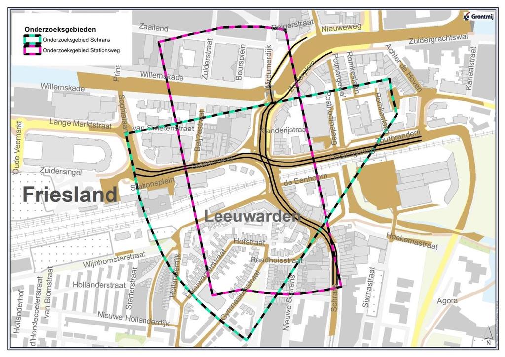 Uitgangspunten 3 Uitgangspunten 3.1 Situatie en onderzochte wegen Het ontwerp in de plansituatie voorziet in een fysieke wijziging van de Schrans en de Stationsweg.
