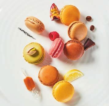 Bridor collectie Bridor banket is een dubbele vakkennis voor een assortiment macarons en petits fours in diverse smaken, met een stijlvolle en moderne presentatie.