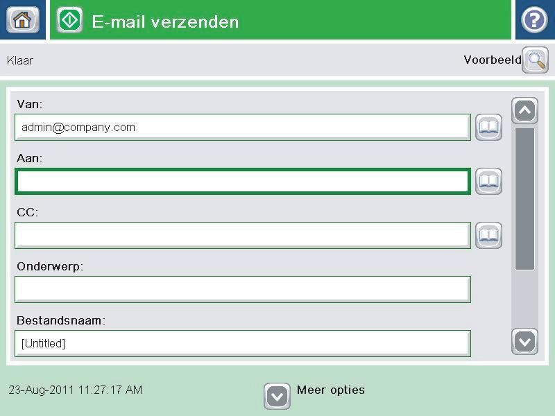 Een gescand document naar een of meer e- mailadressen verzenden 1.