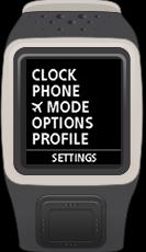 Als je de MySports-app op je telefoon opent en deze vervolgens probeert verbinding te maken met je horloge, moet je het horloge mogelijk uit de slaapstand halen door naar een ander scherm te gaan.