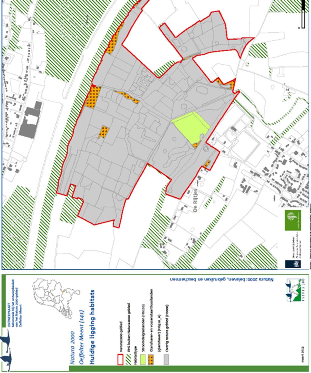 Bijlagen Afbeelding 8: Voorkomen van de aangewezen habitattypen binnen de Oeffelter Meent.