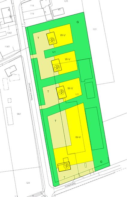 Inrichtingsschets (bron: gemeente Oss) Figuur 3 (rechts): Verbeelding bestemmingsplan (bron: gemeente Oss).