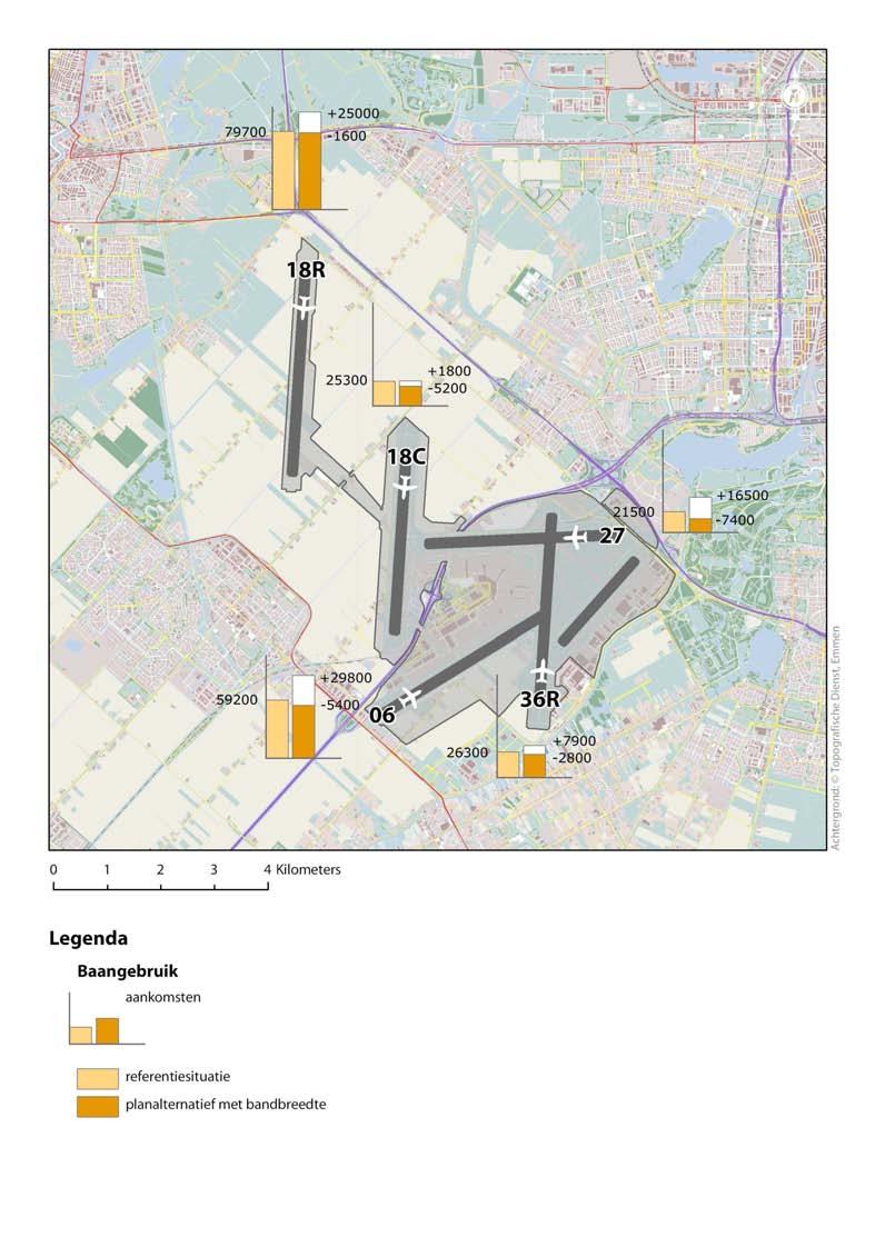 Uitleg inzet Buitenveldertbaan Als we spreken over het landen op baan 27 dan betekent dat dat de Buitenveldertbaan gebruikt wordt in westelijke richting, in de richting van 270 graden op de windroos.