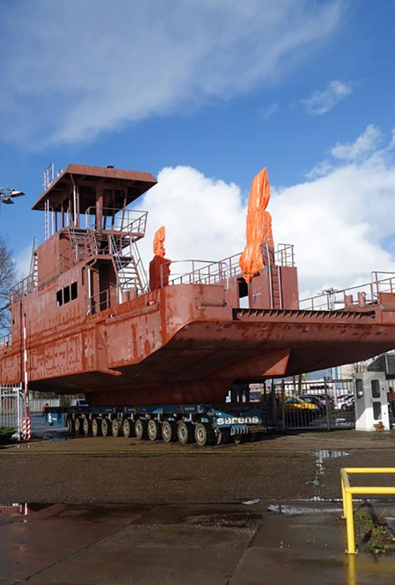 2 februari 2018 - Casco CYRIEL BUYSSE Het casco werd gebouwd op de werf Damen Verolme en op 2 februari 2018 te water gelaten.